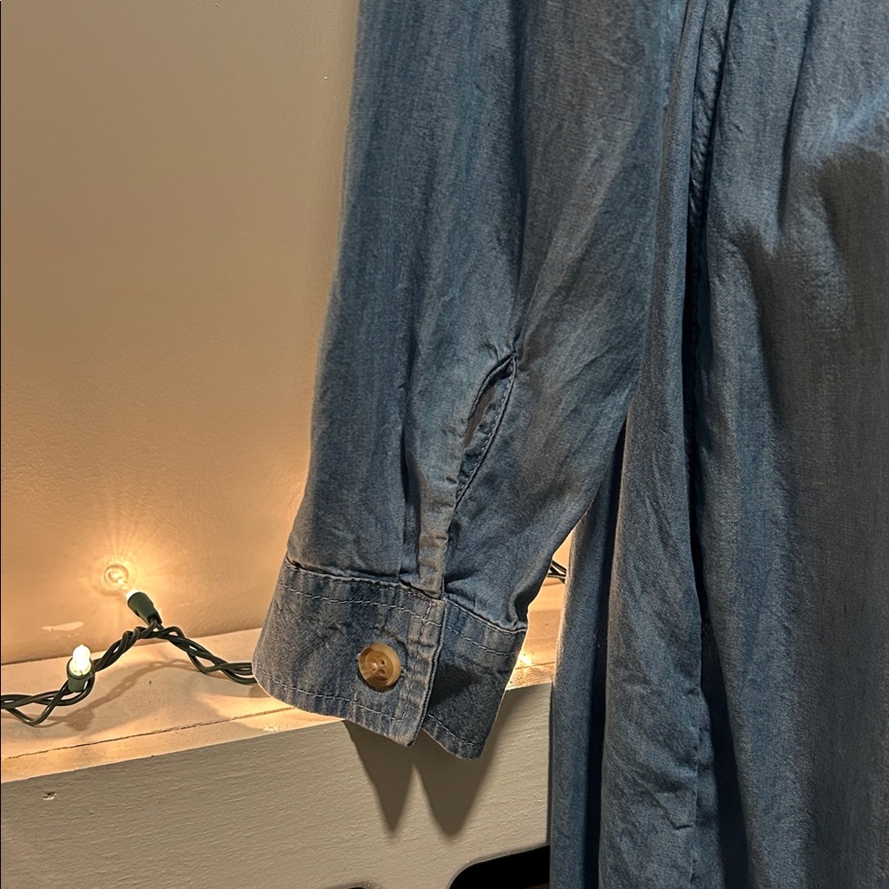 SO denim Long Sleeve Shirt Dress - Picture 5 of 7